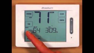 Braeburn Touchscreen Thermostat  Setting a 7Day Program Schedule [upl. by Latsirhc]