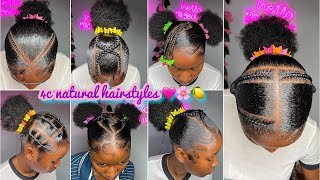 🍏🍋🍡BEST 4c natural HAIRSTYLES  𝐒𝐥𝐚𝐲𝐞𝐝 edges 🩵 NEW TRENDY NATURAL hairstyles 🍏🦋 [upl. by Enyrehtac]