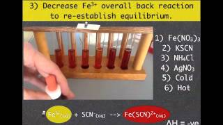 VCE Chemistry Unit 3 Equilibrium Iron Thiocyanate [upl. by Friedrick]