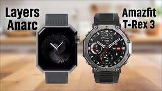 Layers Anarc Vs Amazfit T Rex 3 Batter Smartwatch Compare [upl. by Gustin749]