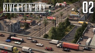 LA Style Avenue  Cities Skylines Riverton Bay  02 [upl. by Christoffer]