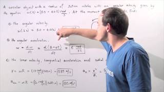 Angular Velocity as a Fuction of Time Example [upl. by Neerual]