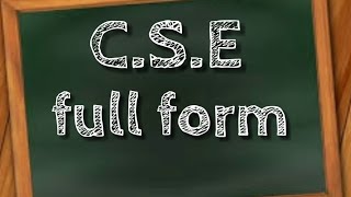 CSE full form  CSE  full form  CSE meaning [upl. by Durrett]