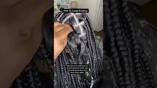 Large knotless tutorial braidsconnect braidstyles YouTube [upl. by Lyred]