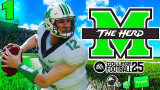 Lets Build a Dynasty with Marshall in College Football 25 [upl. by Enidualc]