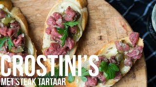 OMF Advent 20 Crostinis met steak tartaar  OhMyFoodness [upl. by Danila260]