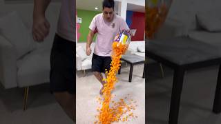 SPILLED CHEESE BALLS PRANK ON NAZ 🤣 shorts [upl. by Neelyahs]