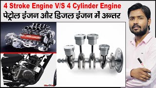 Four Stroke Engine  Petrol vs Diesel Engine  Turbocharger  Cylinder And Piston  CC of Engine [upl. by Kenelm]