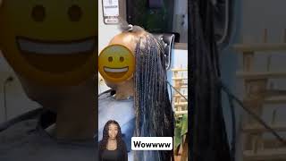 Hairdresser Reacts To Box Braids Wig Melt reaction hairdresser braids naturalhair boxbraids [upl. by Anerb554]