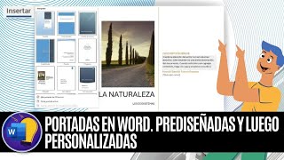 PORTADAS EN WORD PREDISEÑADAS Y LUEGO PERSONALIZADAS [upl. by Linker]