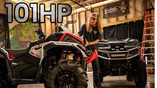 101hp 2025 Canam Outlander 1000 xmr at The Swamp Ranch Behind the scenes [upl. by Jilli]