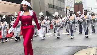 AampT amp Grimsley Whirlies leading the way Greensboro Christmas Parade 🥰 [upl. by Lagiba]