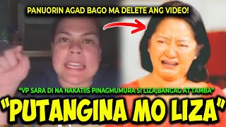 KAKAPASOK LANG VP SARA PINAGMUMURA SI LIZABBM AT TAMBA SOBRANG TAPANG TALAGA NI VP SARA SALUT [upl. by Dore95]