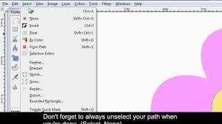 Gimp Paths Tool Beginner Tutorial HD [upl. by Joette]