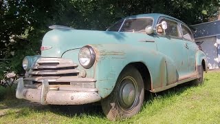 Barn Find 1947 Chevrolet Fleetmaster Walkaround and First Wash in Decades [upl. by Xever]