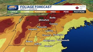 New Hampshire foliage map Colors starting to break out in northern areas [upl. by Kristianson]