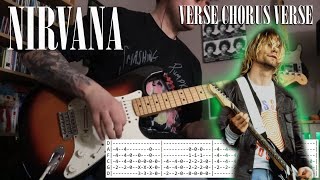 Nirvana  Verse Chorus Verse  Guitar cover Wtabs [upl. by Bullion]