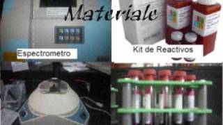 Determinacion Espectrometrica de Glucosa Colesterol TGO y TGP en Plasma Sanguineo [upl. by Hammel]