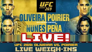 UFC 269 OFFICIAL WEIGHINS Oliveira vs Poirier [upl. by Kristos]