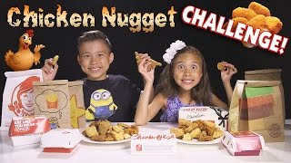 CHICKEN NUGGET CHALLENGE Fast Food Naming Game [upl. by Sholeen]