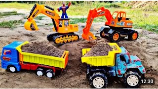 RC TRUCK ACTROS MERCEDESBENZ WHEEL LOADER TRANSPORT RC TRUCKS SCANIA VOLVO MAN LESU DT60 [upl. by Saffren99]