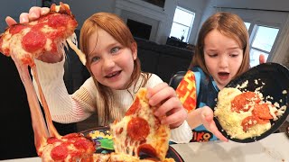 MYSTERY PARTY and PiZZA Adley Niko n Navey choose Surprise Parties playing games with mom amp dad [upl. by Juley]