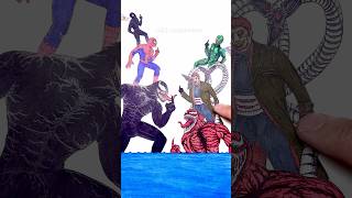 Surprise  4  Spider man Venom Dr Octopus Carnage Goblin stopmotion drawing spiderman [upl. by Call]