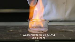 Reaktion von Wasserstoffperoxid mit Kaliumpermanganat [upl. by Allicirp]