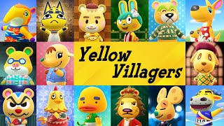 Visiting Yellow Villagers Houses  including 2 Yellow Sanrio Villagers [upl. by Rentschler872]