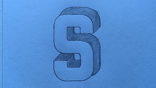 3D Alphabet S Drawing easy  How To Draw 3D Letter S easy  Drawing Video [upl. by Layod761]