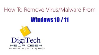 How To Remove Virus From Windows 10  11 Laptop or PC for Free [upl. by Nitsyrc801]