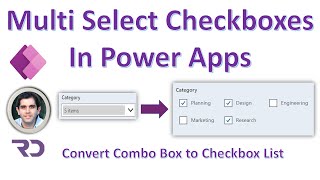 Multi Select Checkbox in Power Apps [upl. by Eibob]