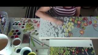 How to paint lily pads with watercolor on paper a time lapse video [upl. by Atirahs347]