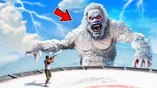 GIANT SNOW YETI Attacked LOGGY  GTA 5 [upl. by Annaes617]