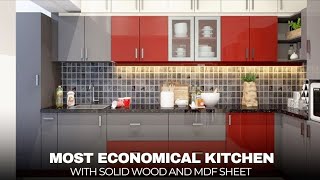 Affordable Elegance Most Economical Kitchens with Solid Wood and MDF Sheet Options amp Prices [upl. by Holey]