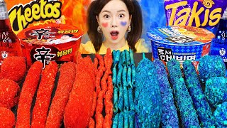 Mukbang ASMR 직접 만든 핫 치토스 치즈스틱 🔥 타키스 블루 핫도그 💙 레시피 먹방 Hot Cheetos Blue Takis Cheese Recipe Ssoyoung [upl. by Stace]