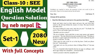 Class10 SEE Compulsory English Model Questions Solutions 2080  Neb Model Questions 2080 [upl. by Nared]