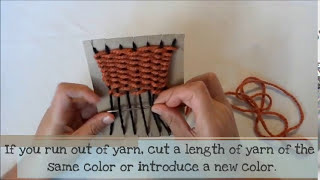 Weaving on a cardboard loom Lesson no 1 [upl. by Satterlee]