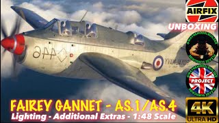 FAIREY GANNET AS1AS4  AIRFIX  148  UNBOXING [upl. by Neddie]