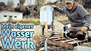 Offgrid in Portugal Eigenes Wasserwerk mit Brunnenpumpe und Drucktank für Hauswassernetz [upl. by Crelin]