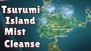 Tsurumi Island How to Cleanse Mist World Quest Guide  Genshin Impact [upl. by Ykvir114]