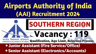 AAI RECRUITMENT 2024  AAI NOTIFICATION 2024  Airports Authority of India Recruitment 2024  AAI [upl. by Oicneconi668]