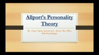 Allports Personality Traits Theory Cardinal traits central traits amp secondary traits [upl. by Ogirdor]