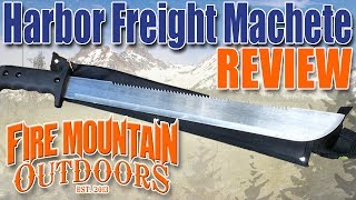 Harbor Freight Machete Review and Demonstration Perfect for bug out or bushcraft [upl. by Ybloc]