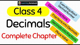 Class 4 Maths Chapter Decimals [upl. by Teryl]