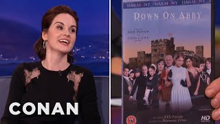 Michelle Dockery On quotDownton Abbeysquot Dirty Parody  CONAN on TBS [upl. by Salomi400]