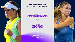 Jelena Ostapenko vs Camila Giorgi  2024 Brisbane Round 2  WTA Match Highlights [upl. by Rehpotsirhcnhoj]