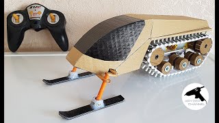 RC snowmobile from cardboard 2024  Як зробити снігохід з картону на пульті [upl. by Howlond739]