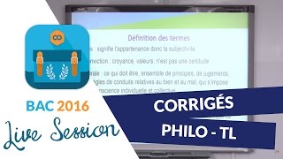 Bac 2016  Corrigés de Philo  Terminales L [upl. by Cilla]