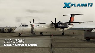 XPlane 12 Live  FlyJSim Q4XP Dash 8 Q400  KATLKEVV [upl. by Cleti]